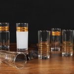 Set 6 pahare LINES019, Mia, 225 ml, sticla