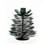 Suport pentru lumanare Pinecone Antique, Decoris, 13x13x14 cm, fier, verde