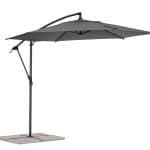 Umbrela pentru gradina / terasa Tropea, Bizzotto, Ø 300 cm, stalp Ø 46-48 mm, otel/poliester, gri inchis