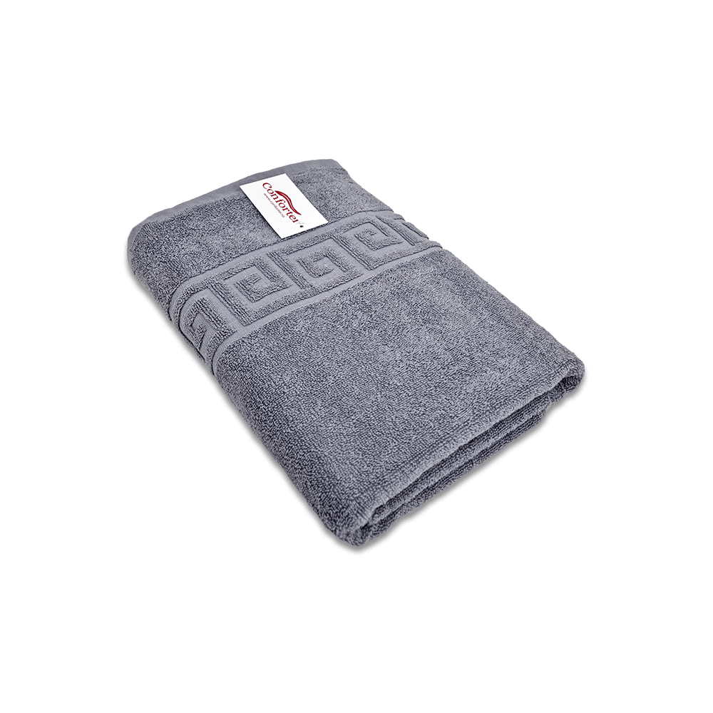 gri3-1 Prosop Bumbac 70×130cm 550 gr/mp Greek Border Grey - imagine 1