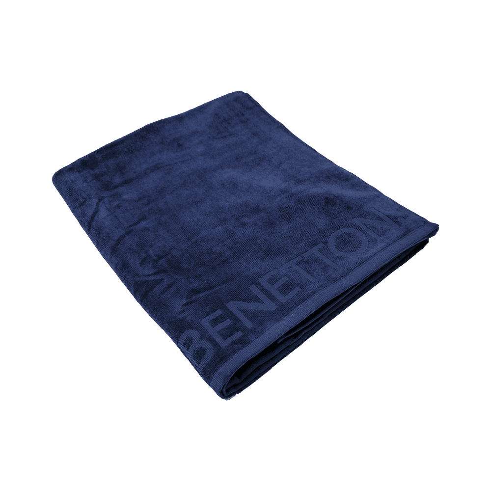 ucb-3 United Colors of Benetton Prosop Plaja 100x170 cm 100% Bumbac Navy - imagine 1